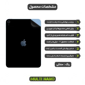 برچسب پوششی مولتی نانو طرح مات مدل X-F1M مناسب برای تبلت اپل iPad Gen 11 11.0 inch 2025
