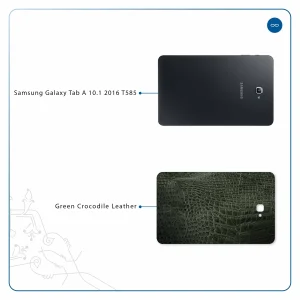 برچسب پوششی ماهوت مدل Green-Crocodile-Leather مناسب برای تبلت سامسونگ Galaxy Tab A 10.1 2016 T585