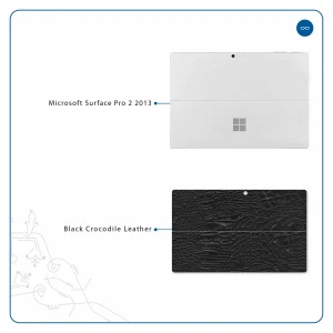 برچسب پوششی ماهوت مدل Black-Crocodile-Leather مناسب برای تبلت مایکروسافت Surface Pro 2 2013