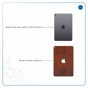 برچسب پوششی ماهوت مدل Brown-Snake-Leather مناسب برای تبلت اپل iPad mini (GEN 5) 2019 A2126