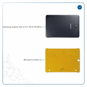 برچسب پوششی ماهوت مدل Mustard-Leather مناسب برای تبلت سامسونگ Galaxy Tab S2 9.7 2016 T819N