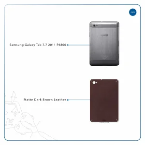 برچسب پوششی ماهوت مدل Matte-Dark-Brown-Leather مناسب برای تبلت سامسونگ Galaxy Tab 7.7 2011 P6800