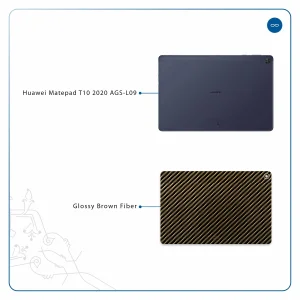 برچسب پوششی ماهوت مدل Glossy-Brown-Fiber مناسب برای تبلت هوآوی Matepad T10 2020 AGS-L09