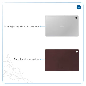 برچسب پوششی ماهوت مدل Matte-Dark-Brown-Leather مناسب برای تبلت سامسونگ Galaxy Tab A7 10.4 LTE 2020 T505