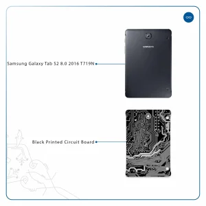 برچسب پوششی ماهوت مدل Black Printed Circuit Board مناسب برای تبلت سامسونگ Galaxy Tab S2 8.0 2016 T719N