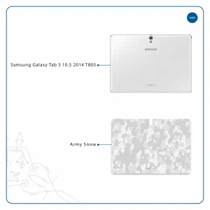 برچسب پوششی ماهوت مدل Army-Snow مناسب برای تبلت سامسونگ Galaxy Tab S 10.5 2014 T805