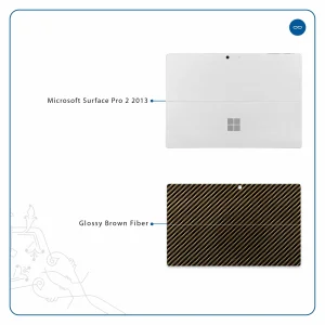 برچسب پوششی ماهوت مدل Glossy-Brown-Fiber مناسب برای تبلت مایکروسافت Surface Pro 2 2013