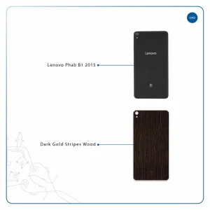 برچسب پوششی ماهوت مدل Dark-Gold-Stripes-Wood مناسب برای تبلت لنوو Phab B1 2015