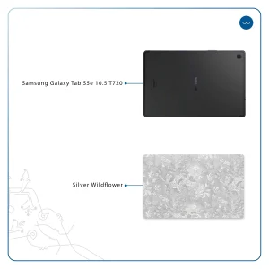 برچسب پوششی ماهوت مدل Silver-Wildflower مناسب برای تبلت سامسونگ Galaxy Tab S5e 10.5 2019 T720