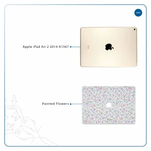 برچسب پوششی ماهوت مدل Painted-Flowers مناسب برای تبلت اپل iPad Air 2 2014 A1567