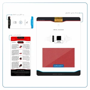 برچسب پوششی ماهوت مدل Red-Fiber مناسب برای تبلت شیائومی Mi Pad 4 2018