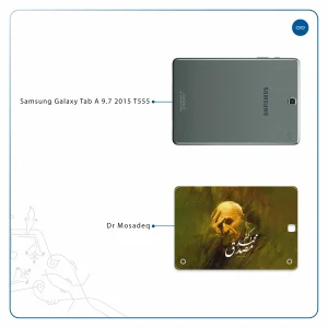 برچسب پوششی ماهوت مدل Dr-Mosadeq مناسب برای تبلت سامسونگ Galaxy Tab A 9.7 2015 T555