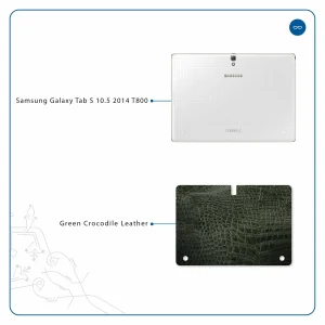 برچسب پوششی ماهوت مدل Green-Crocodile-Leather مناسب برای تبلت سامسونگ Galaxy Tab S 10.5 2014 T800