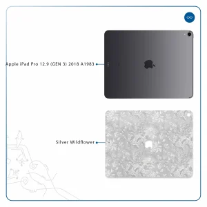 برچسب پوششی ماهوت مدل Silver-Wildflower مناسب برای تبلت اپل iPad Pro 12.9 (GEN 3) 2018 A1983
