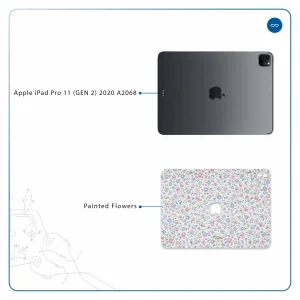 برچسب پوششی ماهوت مدل Painted-Flowers مناسب برای تبلت اپل iPad Pro 11 (GEN 2) 2020 A2068