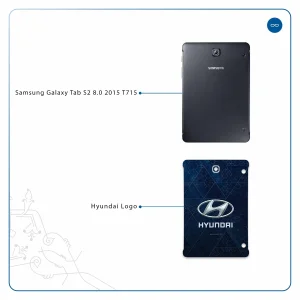 برچسب پوششی ماهوت مدل Hyundai-Logo مناسب برای تبلت سامسونگ Galaxy Tab S2 8.0 2015 T715