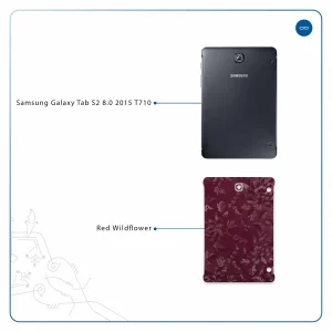 برچسب پوششی ماهوت مدل Red-Wildflower مناسب برای تبلت سامسونگ Galaxy Tab S2 8.0 2015 T710