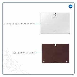 برچسب پوششی ماهوت مدل Matte-Dark-Brown-Leather مناسب برای تبلت سامسونگ Galaxy Tab S 10.5 2014 T800