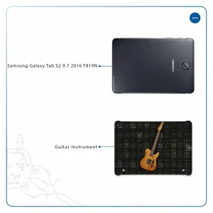 برچسب پوششی ماهوت مدل Guitar-Instrument مناسب برای تبلت سامسونگ Galaxy Tab S2 9.7 2016 T819N