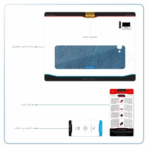 برچسب پوششی ماهوت مدل Blue-Crocodile-Leather مناسب برای تبلت سامسونگ Galaxy Tab A 10.1 2016 T580