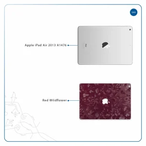 برچسب پوششی ماهوت مدل Red-Wildflower مناسب برای تبلت اپل iPad Air 2013 A1476