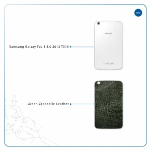 برچسب پوششی ماهوت مدل Green-Crocodile-Leather مناسب برای تبلت سامسونگ Galaxy Tab 3 8.0 2013 T315