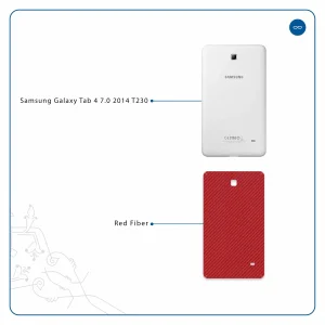 برچسب پوششی ماهوت مدل Red-Fiber مناسب برای تبلت سامسونگ Galaxy Tab 4 7.0 2014 T230