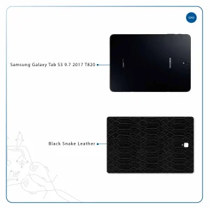 برچسب پوششی ماهوت مدل Black-Snake-Leather مناسب برای تبلت سامسونگ Galaxy Tab S3 9.7 2017 T820