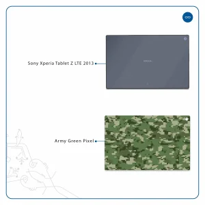 برچسب پوششی ماهوت مدل Army-Green-Pixel مناسب برای تبلت سونی Xperia Tablet Z LTE 2013