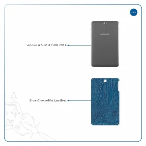 برچسب پوششی ماهوت مدل Blue-Crocodile-Leather مناسب برای تبلت لنوو A7-50 A3500 2014