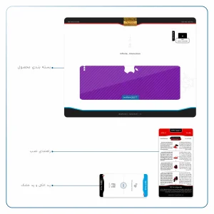 برچسب پوششی ماهوت مدل Purple-Fiber مناسب برای تبلت اپل iPad Pro 11 2018 A1980