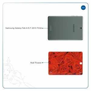برچسب پوششی ماهوت مدل Red-Flower مناسب برای تبلت سامسونگ Galaxy Tab A 9.7 2015 T550