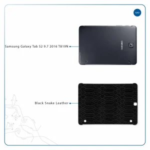 برچسب پوششی ماهوت مدل Black-Snake-Leather مناسب برای تبلت سامسونگ Galaxy Tab S2 9.7 2016 T819N