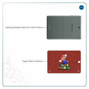 برچسب پوششی ماهوت مدل Super-Mario-Game مناسب برای تبلت سامسونگ Galaxy Tab A 9.7 2015 T555