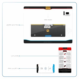 برچسب پوششی ماهوت مدل Gta-Game مناسب برای تبلت سامسونگ Galaxy Tab S2 9.7 2016 T819N
