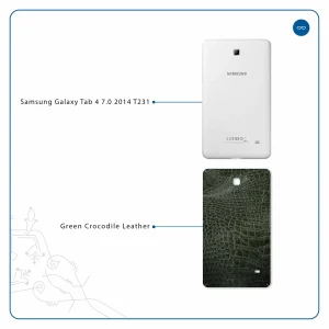 برچسب پوششی ماهوت مدل Green-Crocodile-Leather مناسب برای تبلت سامسونگ Galaxy Tab 4 7.0 2014 T231