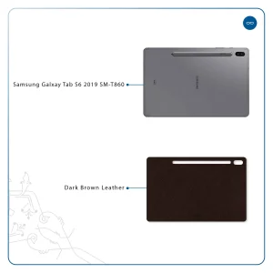برچسب پوششی ماهوت مدل Dark-Brown-Leather مناسب برای تبلت سامسونگ Galaxy Tab S6 2019 SM-T860