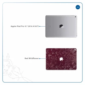 برچسب پوششی ماهوت مدل Red-Wildflower مناسب برای تبلت اپل iPad Pro 9.7 2016 A1675