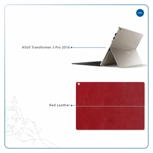 برچسب پوششی ماهوت مدل Red-Leather مناسب برای تبلت ایسوس Transformer 3 Pro 2016