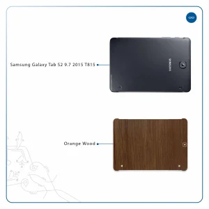 برچسب پوششی ماهوت مدل Orange-Wood مناسب برای تبلت سامسونگ Galaxy Tab S2 9.7 2015 T815