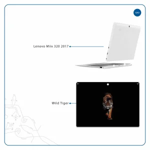 برچسب پوششی ماهوت مدل Wild Tiger مناسب برای تبلت لنوو Miix 320 2017