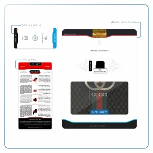 برچسب پوششی ماهوت مدل GUCCI-Logo مناسب برای تبلت اپل iPad mini 2012 A1455