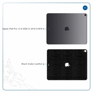 برچسب پوششی ماهوت مدل Black-Snake-Leather مناسب برای تبلت اپل iPad Pro 12.9 (GEN 3) 2018 A1876