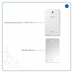 برچسب پوششی ماهوت مدل Metallic-White مناسب برای تبلت سامسونگ Galaxy Tab 4 7.0 2014 T231