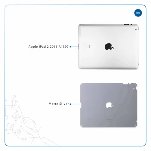 برچسب پوششی ماهوت مدل Matte-Silver مناسب برای تبلت اپل iPad 2 2011 A1397