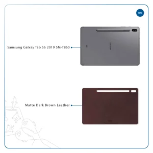 برچسب پوششی ماهوت مدل Matte-Dark-Brown-Leather مناسب برای تبلت سامسونگ Galaxy Tab S6 2019 SM-T860