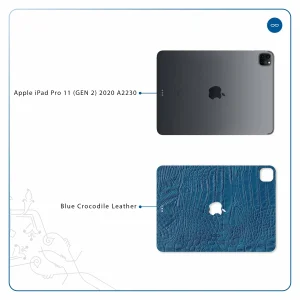 برچسب پوششی ماهوت مدل Blue-Crocodile-Leather مناسب برای تبلت اپل iPad Pro 11 (GEN 2) 2020 A2230
