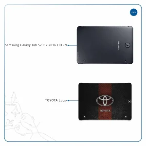 برچسب پوششی ماهوت مدل TOYOTA-Logo مناسب برای تبلت سامسونگ Galaxy Tab S2 9.7 2016 T819N
