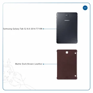 برچسب پوششی ماهوت مدل Matte-Dark-Brown-Leather مناسب برای تبلت سامسونگ Galaxy Tab S2 8.0 2016 T719N