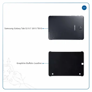 برچسب پوششی ماهوت مدل Graphite Buffalo Leather مناسب برای تبلت سامسونگ Galaxy Tab S2 9.7 2015 T810